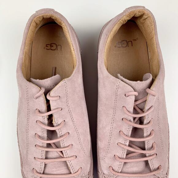 Ugg Blake Sneakers Pink Suede Lace Up Casual Women's 9.5 - Picture 5 of 13